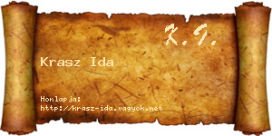 Krasz Ida névjegykártya