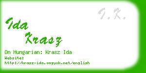 ida krasz business card